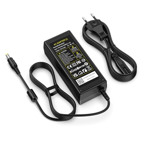 Jippofu Alimentatore 19V Monitor Caricatore Compatibile con HP Pavilion 27F 25F 24F 23.8' 21.5' 24es...