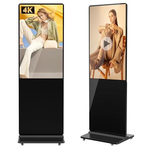 Image of JIYANG 43 Inch 4K Digital Signage Kiosk Ultra HD LCD IPS Display,Plug-and-Play,HDMI Input,Customizable Service,Interactive Kiosk for Restaurants,Conference Rooms,Hotels