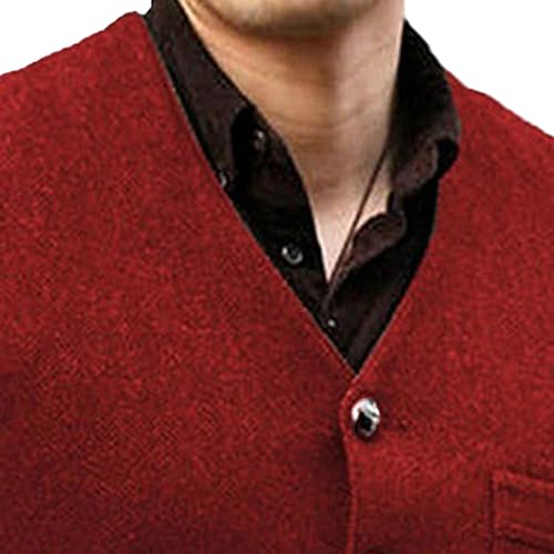 Veste en tweed haut de gamme ajustée à col haut masculin - 5