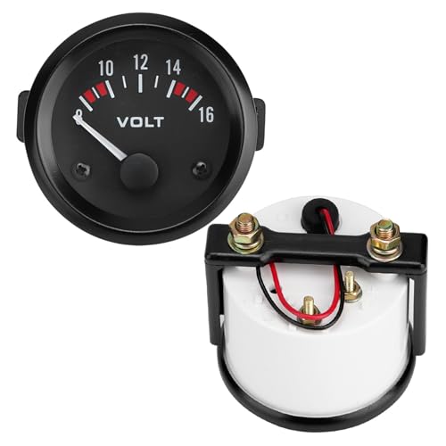 WQAPVHBG BX100007 �^�C�v �{�[�g�d���Q�[�W 12V DC�A2�C���`/52mm 8-16V �ԓd���v�A�A���~�j�E�������d���v �{���g�Q�[�W���[�^�[ �����ԓd���d������p