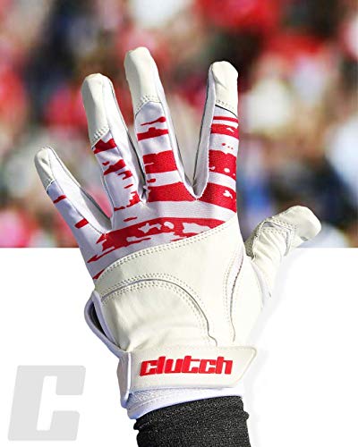 White Leather American Flag Baseball And Softball Batting Gloves - Super Grip Finger Fit For Adult And Youth - Performance Mesh & Perforated Sheep Skin Palm (White Leather, Xx-Large) #TOP5