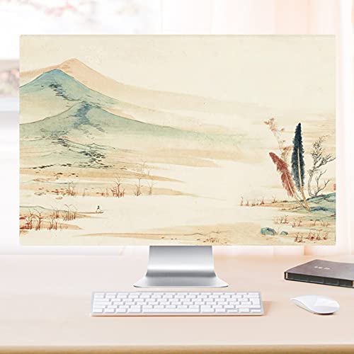 Genérico Funda TV Exterior,Funda para Televisor Cubierta de capucha decorativa para TV pantalla Paisaje Pájaros Árbol flores Montain Impermeable(A,28 inch)
