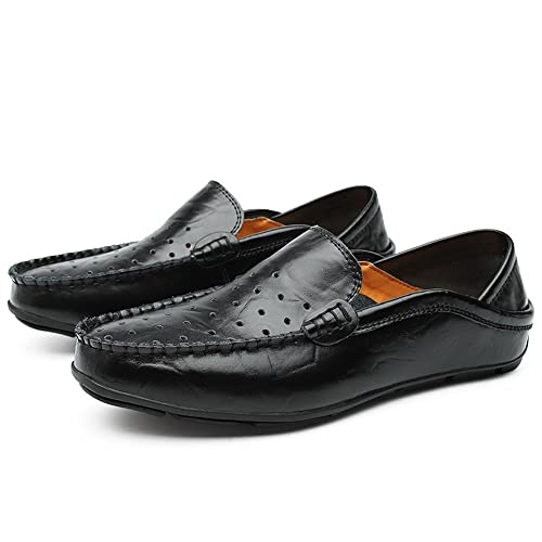 Men's Loafers Shoes Moccasins Breathable Simple Leather Flat Heel Anti-Slip Flexible Classic Slip-on3