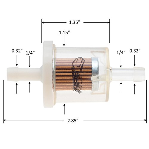 Ape Racing Inline Fuel Filter Universal Fuel Filters For Small Engine Motorcycle Lawn Mower (Pack Of 2) Replace 691035 49019-0027 Am108356 #TOP3