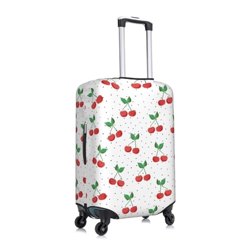 Pretty Cherries Travel Luggage Cover Fashion Elastic Washable Stretch Suitcase Protector Anti-Scratch Travel Baggage Covers Fits 25-28 Inch Luggage2