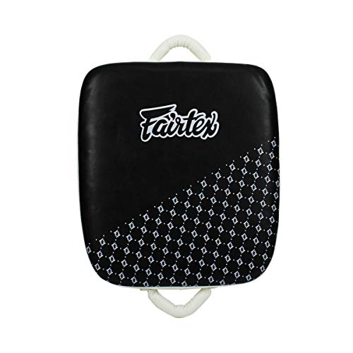 Fairtex LKP1 Leg Kick Pad, A.K.A. The Thai Suitcase for Muay Thai Kickboxing (Black/White)