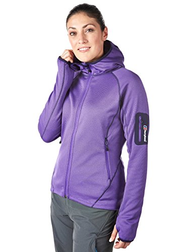Berghaus Women's Pravitale Hooded Fleece Jacket, Medium, Electric Purple/Tillandsia Pur
