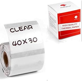 Phomemo Multi-Purpose Clear Self-Adhesive Label for Phomemo M110 M120 M200 M220Label Printer,Phomemo Transparent Paper 1 1/2" X 1 1/8" (40mm x 30mm), 230 Labels/Roll