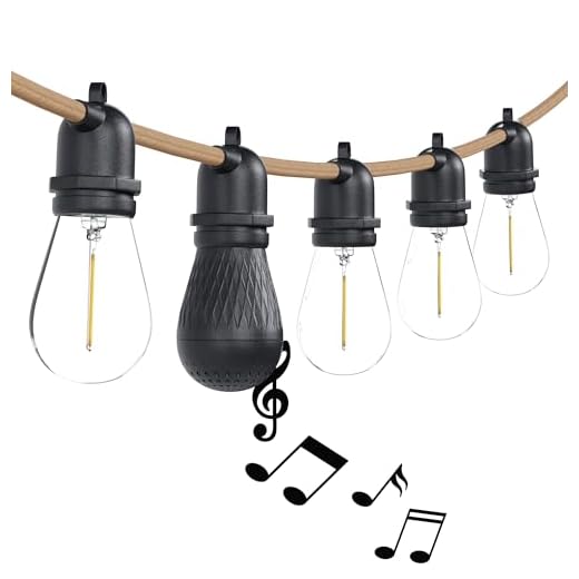 Best umbrella pole lights and speaker Freespirit Recreation Outdoor String Lights