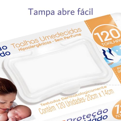 Kit 4 Toalhas Umedecida Proteção e Cuidado Hipoalergênico