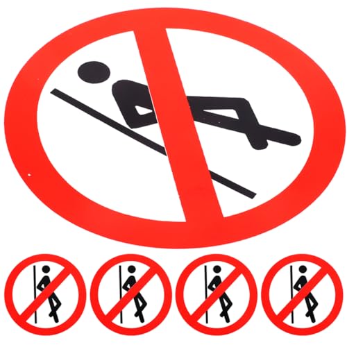 Parliky Adesivos De Aviso Redondos Sem Borda Branca Decalques De Parede Em Pvc Autoadesivos 5 Peças