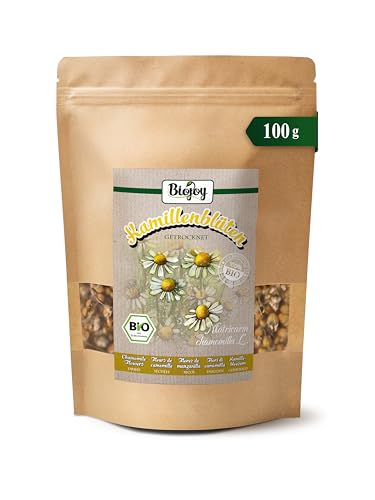 Biojoy Fleurs de Camomille BIO (100 g), séchées et entières, idéales pour tisane (Matricaria chamomilla L.)