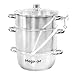 Mega-M Extracteur de jus à vapeur: Cet extracteur en acier inoxydable de 8 L permet de préparer du jus à partir de divers fruits sans réagir avec la nourriture.