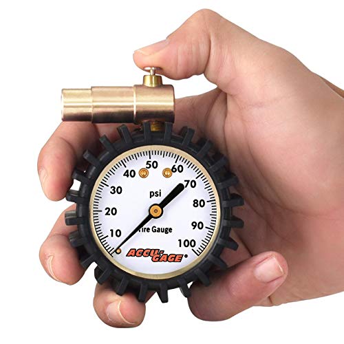 Image of Accu-Gage Presta Valve Bicycle Tire Pressure Gauge, 100 psi