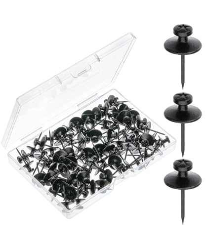 Image of Mr. Pen- Double Headed Picture Hanging Nails, 80 Pack, Black, Picture Nails | Tacks for Wall Hangings, Wall Pins for Hanging, Wall Nails for Hanging, Thumb Tacks for Wall Hanging, Picture Hangers
