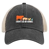 NJAN I Don't Eat My Homies Hats for Womens Baseball Cap Low Profile Washed Workout Hats Cotton
