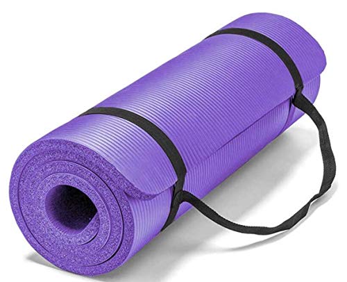 Tapis de yoga violet 20 mm extra épais pour gym et fitness antidérapant