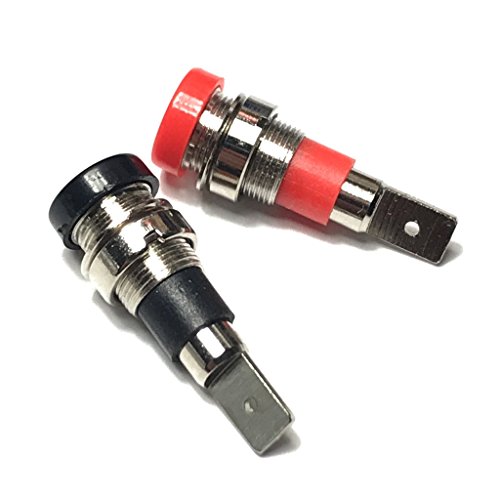Cess Black And Red Banana Female Jack Socket - 4Mm Banana Female Connector Panel/Chassis Mount Soldering Type (10 Pack) #TOP3