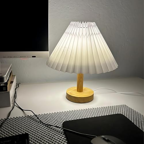 Luminária Abajur de Mesa Aesthetic Led USB, Desing Vintage, Luxoso Branco, Linda Luminária Clássica