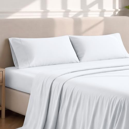Image of Bare Home Microfiber Pillow Cases - King Size Set of 2 - Cooling Pillowcases - Double Brushed - White Pillowcases 2 Pack - Easy Care (King Pillowcase Set of 2, White)