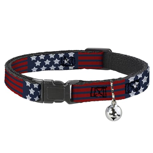 Collar para gato antipánico Buckle-Down Americana de 1,27 cm para cuello mediano 2