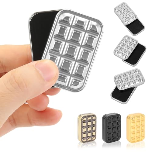 Image of Fidget Slider for Adults - Brick Slider Metal Fidget Toys, Anxiety /ADHD /Annoy Relieving EDC Metal Fidget, Stress Reducing Toy - Gift for Adults (Silver)
