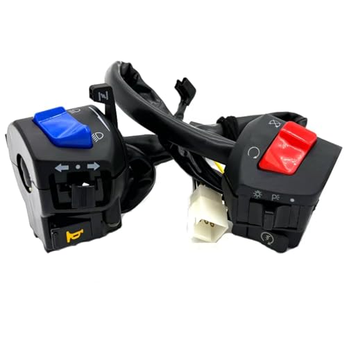 Interrupteur de guidon moto universel 22mm avec commande de clignotant et démarreur