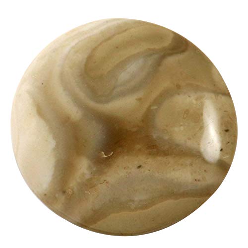 Jaspe de silex naturel cabochon rond 52,9 carats Jj59 pour remplacer une pierre perdue
