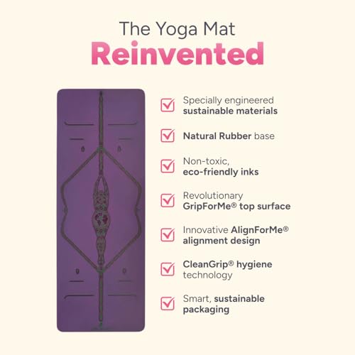 Liforme Printed Yoga Mat 6mm – Premium Eco-Friendly with Alignment System — view 3