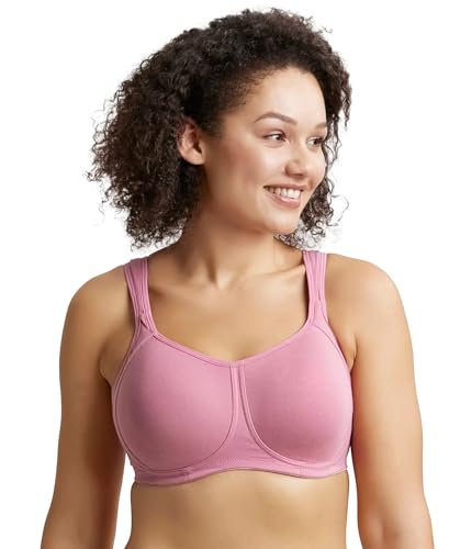 Image of Jockey FE78 Women Wirefree Padded Super Combed Cotton Elastane Stretch Full Coverage Plus Size Bra with Broad Cushioned Fabric Strap