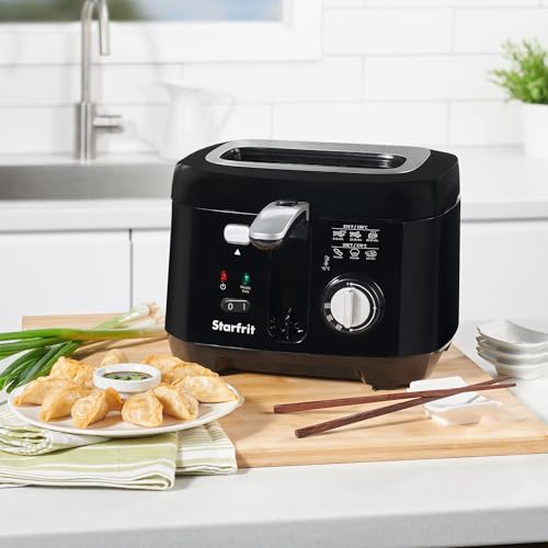 Starfrit 2.5L Oil Fryer with Removable Ceramic Bowl - Adjustable Temperature Control - Magnetic Power Socket and Large Viewing Window - Image 3