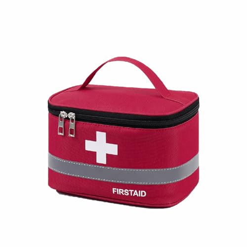 Kit Di Pronto Soccorso Ad Alta Capacità Borsa Vuota Medicine Pack Emergenza Medicina Medica Professionale Del Primo Soccorritore Con Tasche Multiple Per Forniture Mediche Rosso M