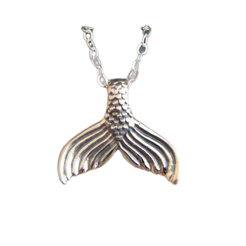 Collar de cola de sirena de plata el regalo de verano perfecto para ella