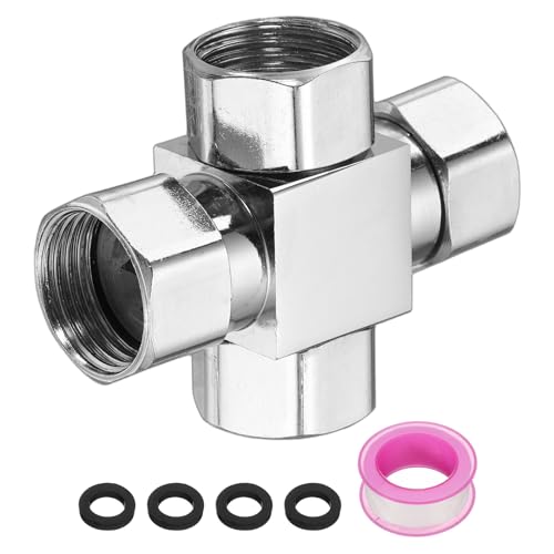 Vanne de dérivation de douche pour installer une douchette de bidet WC, répartiteur 4 voies G1/2 - 2