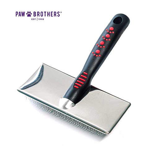 Ryan's Pet Supplies Paw Brothers Soft Flat Slicker Brush For Dogs, Coated Tips, Gentle On Skin, Maximum Coverage, Medium #TOP1