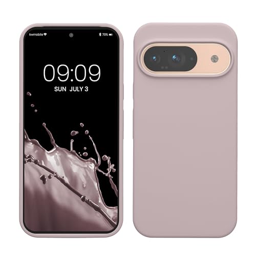 kwmobile Case Compatible with Google Pixel 9 / Pixel 9 Pro Case - TPU Silicone Phone Cover with Soft Finish - Purple Cloud