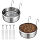 Navaris 2X hängender Hundenapf erhöht - Ø14cm Futternapf Set für Hund - 2er Set hängender erhöhter Hundenapf - 2er Pack Fress Napf zum Anhängen für Gitter und Käfig