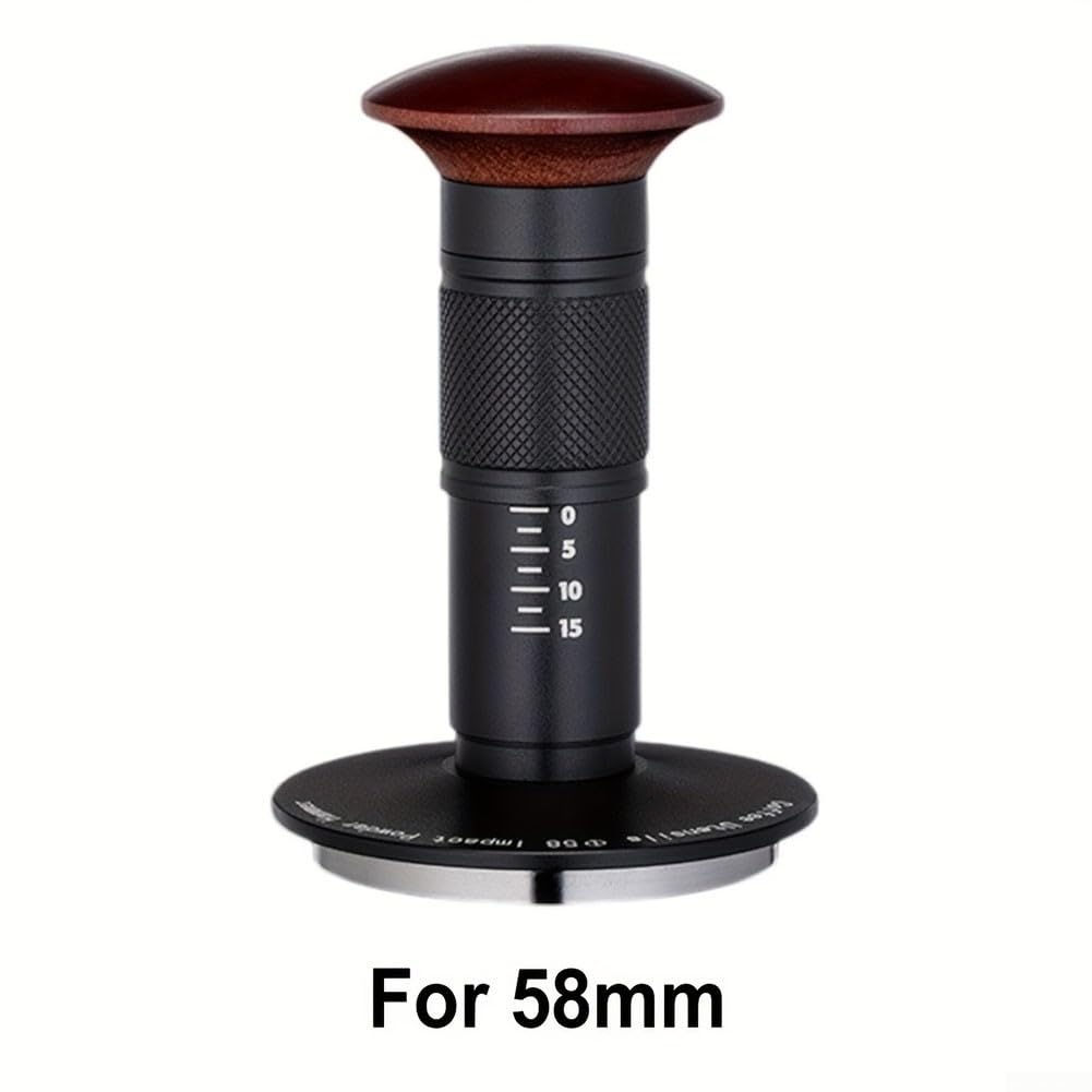 Prensador de espresso con entrega de presión con resorte de precisión, almacenamiento magnético para espacio de trabajo desordenado y base ondulada para aumentar la extracción, disponible en 51 mm, 53