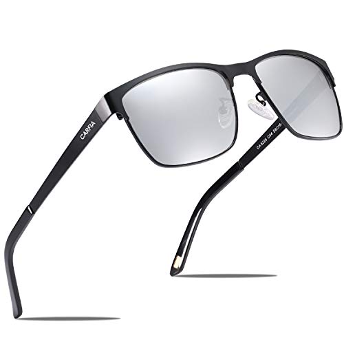 Image of CARFIA Metal Mens Sunglasses Polarized UV400 Protection for Driving Fishing Hiking Golf Everyday Use CA5225