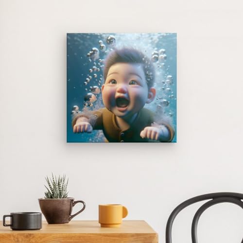 Wedecored Surreal Boy drops into the Water toile premium