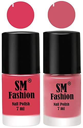 Image of Long Lasting Nail Polish | Nail Paint Combo 7 ml Each) - Set of 2 Rose-Nude Pink
