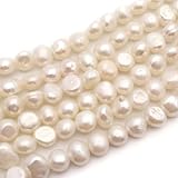 [GOLD STONE] 淡水バロックパール 真珠ビーズ 4-6mm 一連 長さ 約35cm パーツ ホワイト