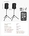 VEVOR Portable PA System with Microphone, 300W Powered, Sound System with 8 Channel Mixer, Dual 8'' Speakers, Wireless Bluetooth, Compact Stands, USB SD XLR RCA Inputs, for DJs Events Indoor &Outdoor