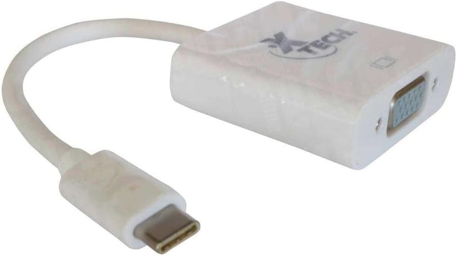 Xtech Americas Type C USB to VGA Female Adapter, 1080P Supported Cable Converter for Apple MacBook, Google Chromebook and Other Type C Devices.