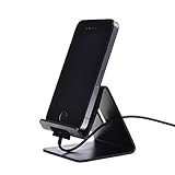 Efanr 3313961 Universal Solid Aluminum Alloy Metal Mobile Phone Desktop Stand Mount Holder for Smartphones and Most 7-Inch Tablet - Black