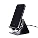 Efanr 3313961 Universal Solid Aluminum Alloy Metal Mobile Phone Desktop Stand Mount Holder for Smartphones and Most 7-Inch Tablet - Black