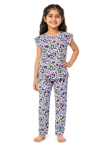 Image of NammaBaby Girl's Cotton Graphic Print Night Suit and Payjama Set - Multipack