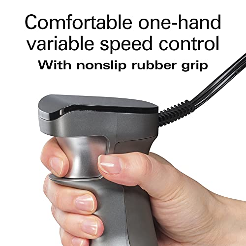 Hamilton Beach Professional Electric Immersion Hand Blender With Variable Speed + Whisk, 300 Watts, Led Screen, Stainless Steel (59750) #TOP4
