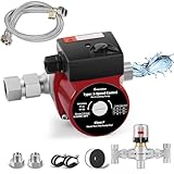 Moonshan Instant Hot Water Recirculating Pump with 304 Stainless Steel Adjustable Bypass Valve Water Recirculating System for Tank Water Heaters (2025 Upgraded)
