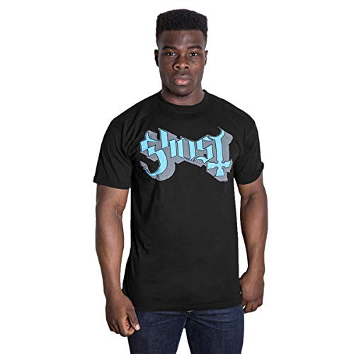 Image of Ghost Blue/Grey Keyline Logo Official Tee T-Shirt Mens Unisex (XX-Large)